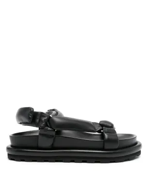 Jil Sander パッド入りレザーサンダル - ブラック - サムネイル1