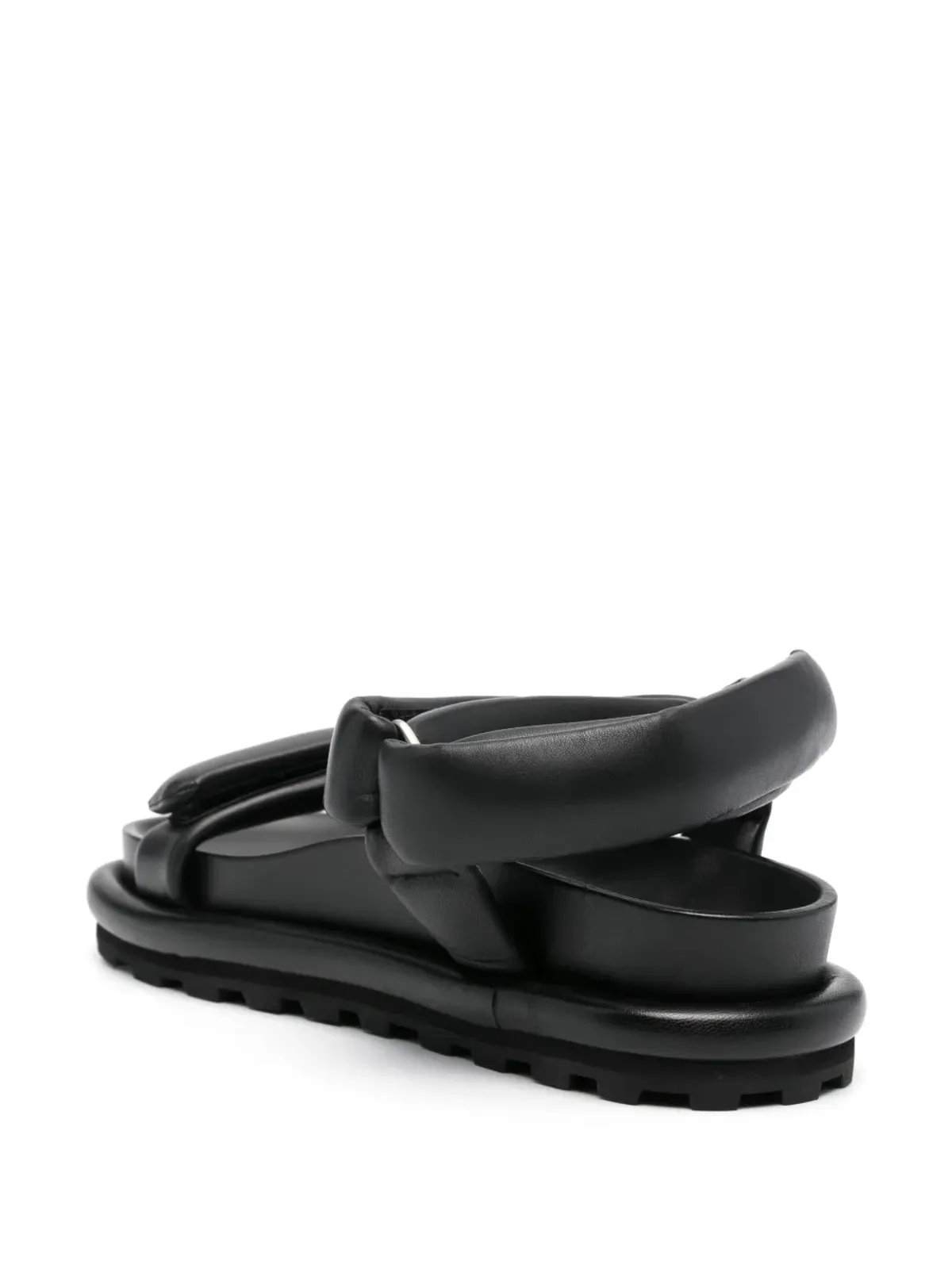 Jil Sander パッド入りレザーサンダル - ブラック - 画像3