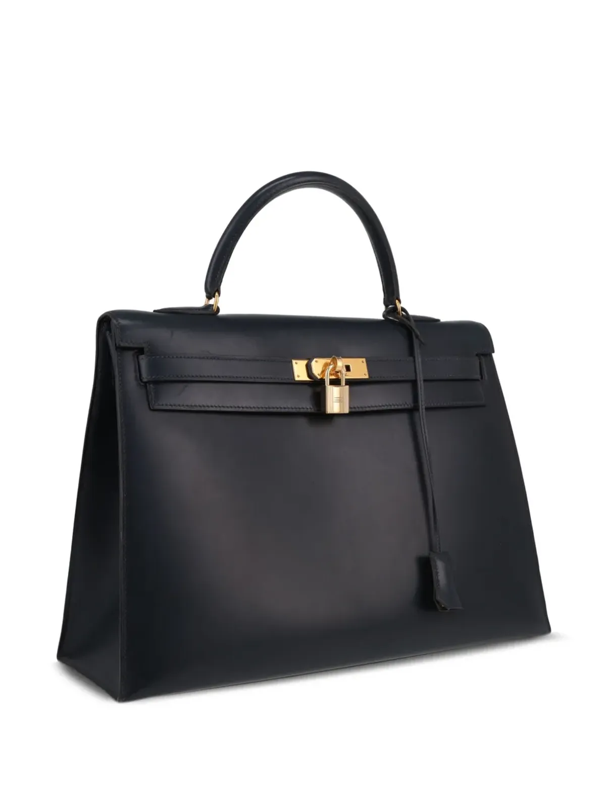 Hermès ビンテージ ケリー35 ハンドバッグ ブルー - 画像3