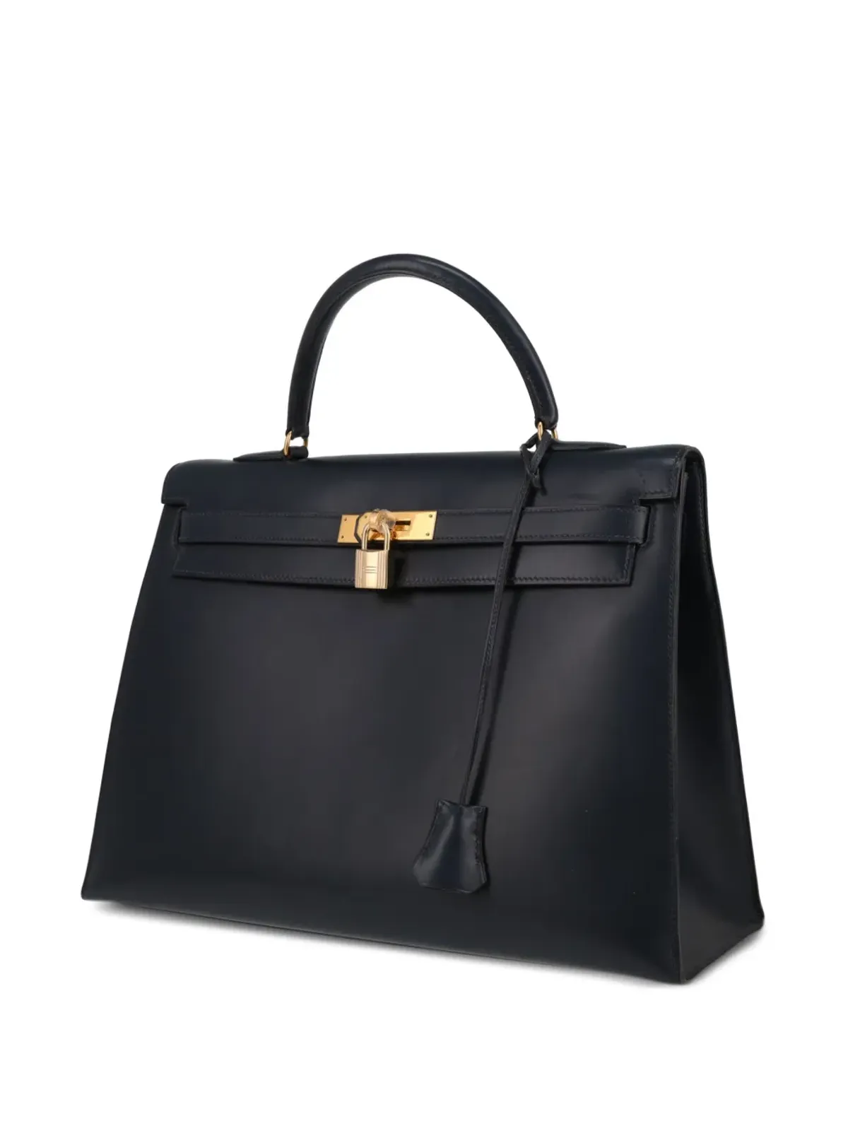 Hermès ビンテージ ケリー35 ハンドバッグ ブルー - 画像4
