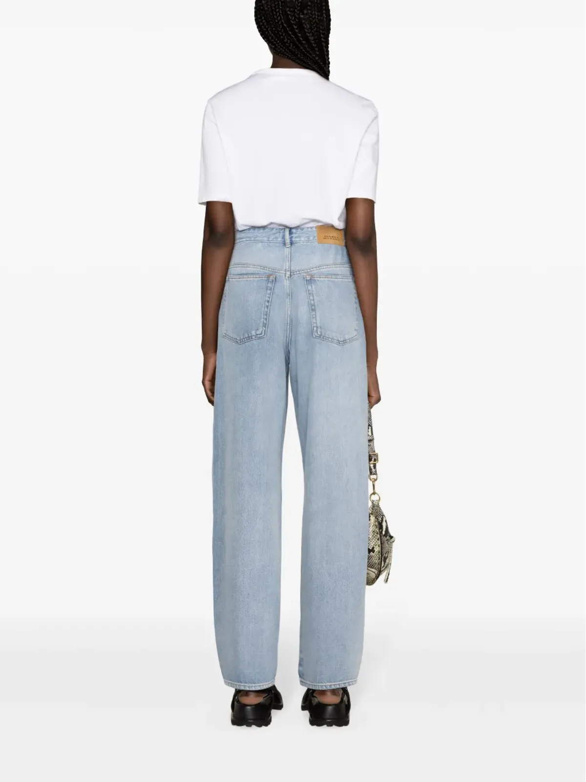 ISABEL MARANT ベタン ワイドレッグジーンズ - 画像4