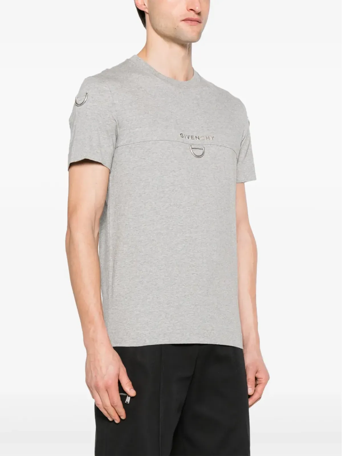 Givenchy Dリング コットン Tシャツ - グレー - 画像3