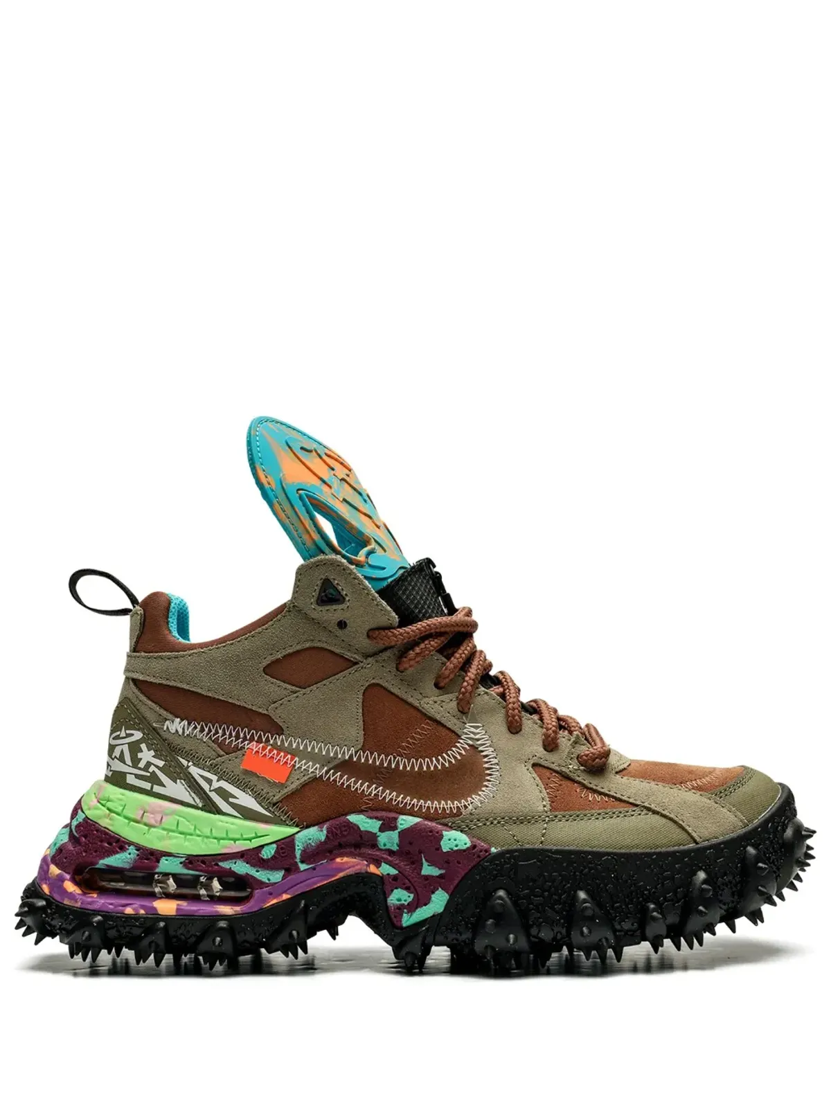 Nike X Off-White エア テラ フォーマ アーキエオ ブラウン スニーカー - 画像1