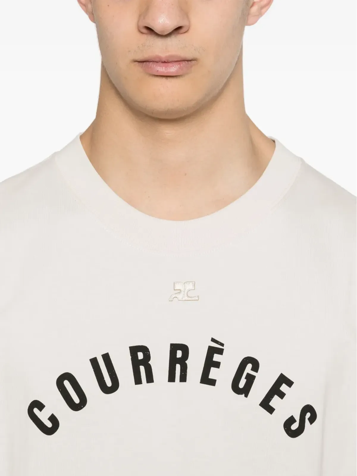Courrèges ACストレート コットンTシャツ - ニュートラルカラー - 画像5