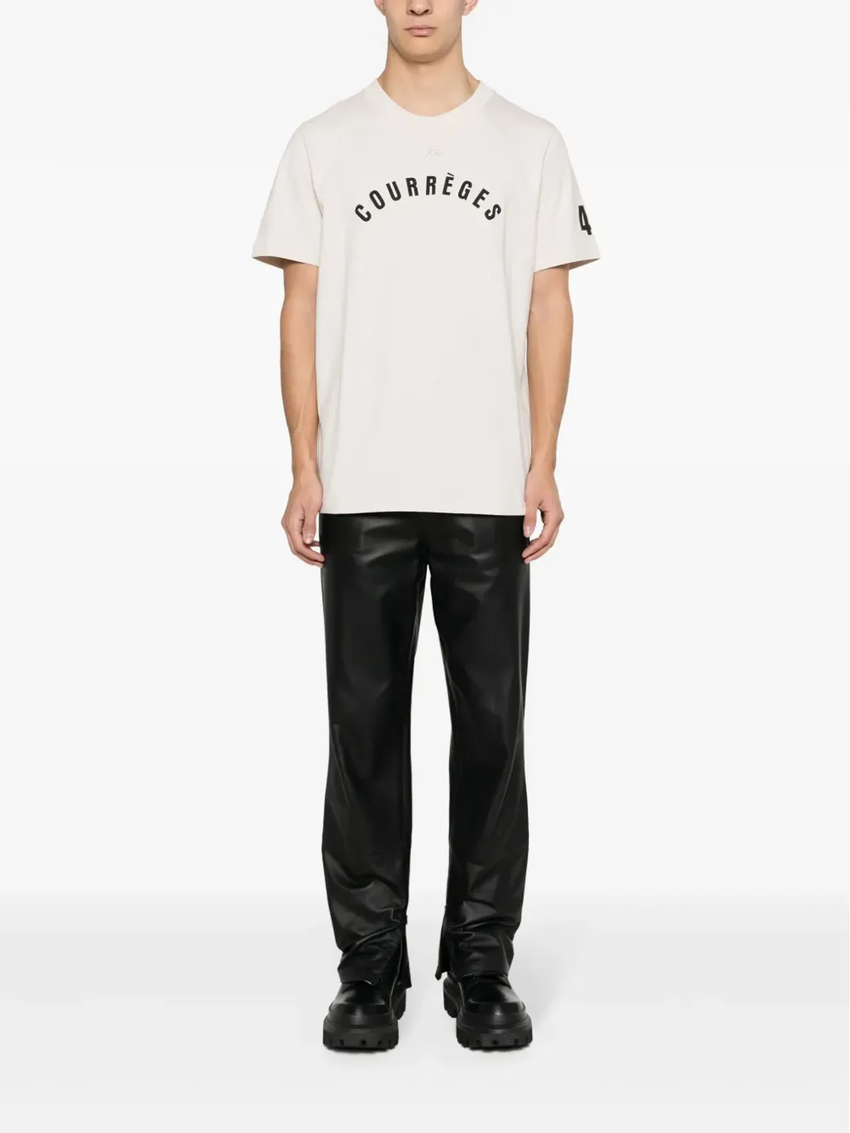 Courrèges ACストレート コットンTシャツ - ニュートラルカラー - 画像2