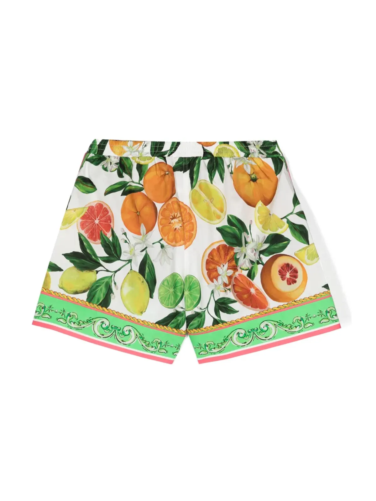Dolce & Gabbana Kids ミックスプリント コットン ショーツ - ホワイト - 画像2