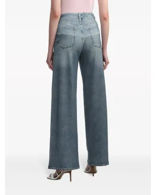 rag & bone パネルドツートーンのワイドレッグジーンズ - サムネイル4