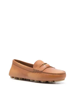 Miu Miu coin-detail leather loafers - Brown - サムネイル2