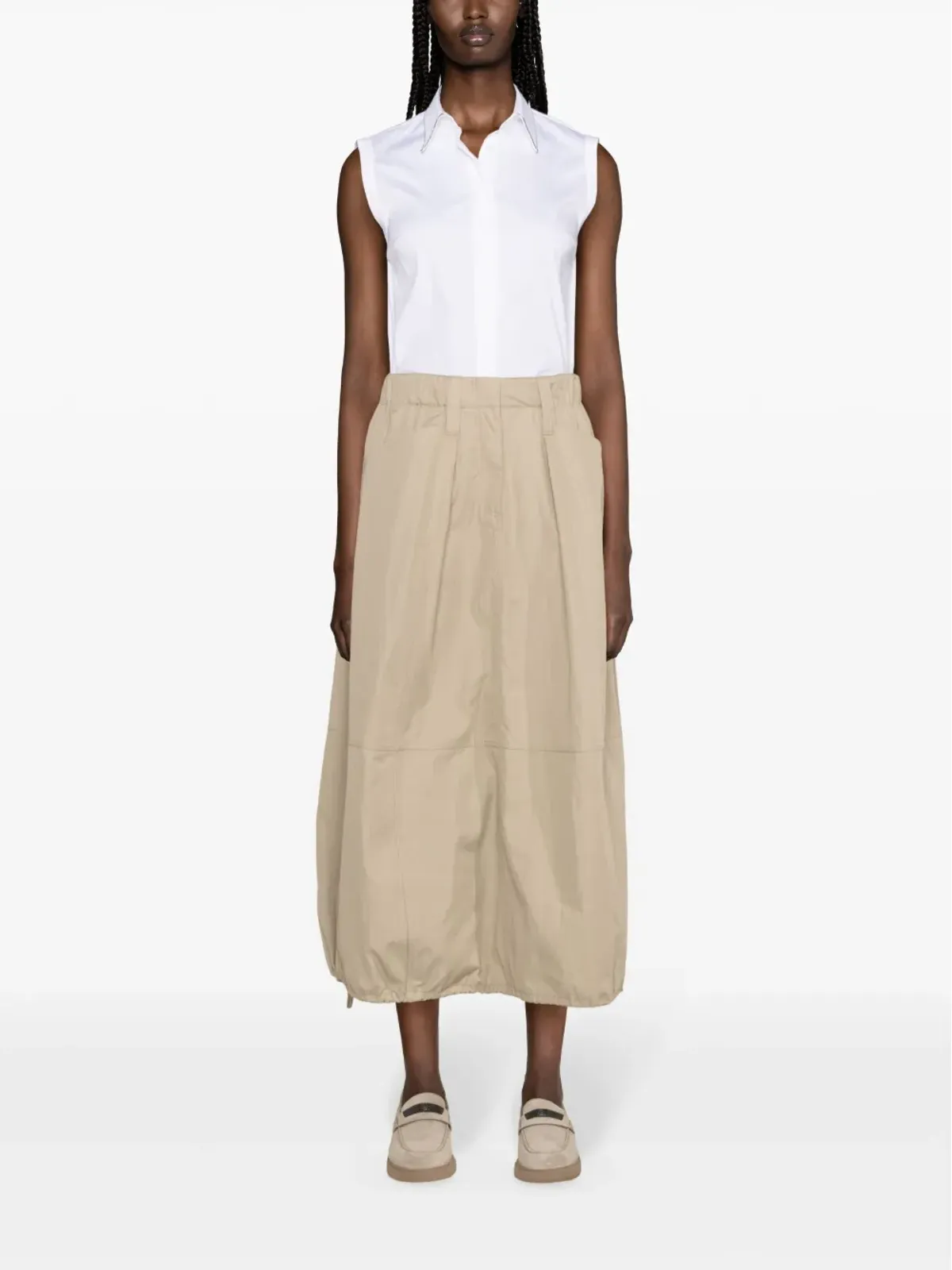 Brunello Cucinelli ノースリーブ ボタンアップ シャツ - 画像2
