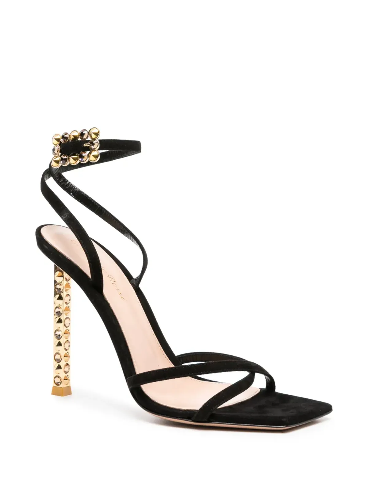 Gianvito Rossi Wonder 105mm スエード サンダル - ブラック - 画像2