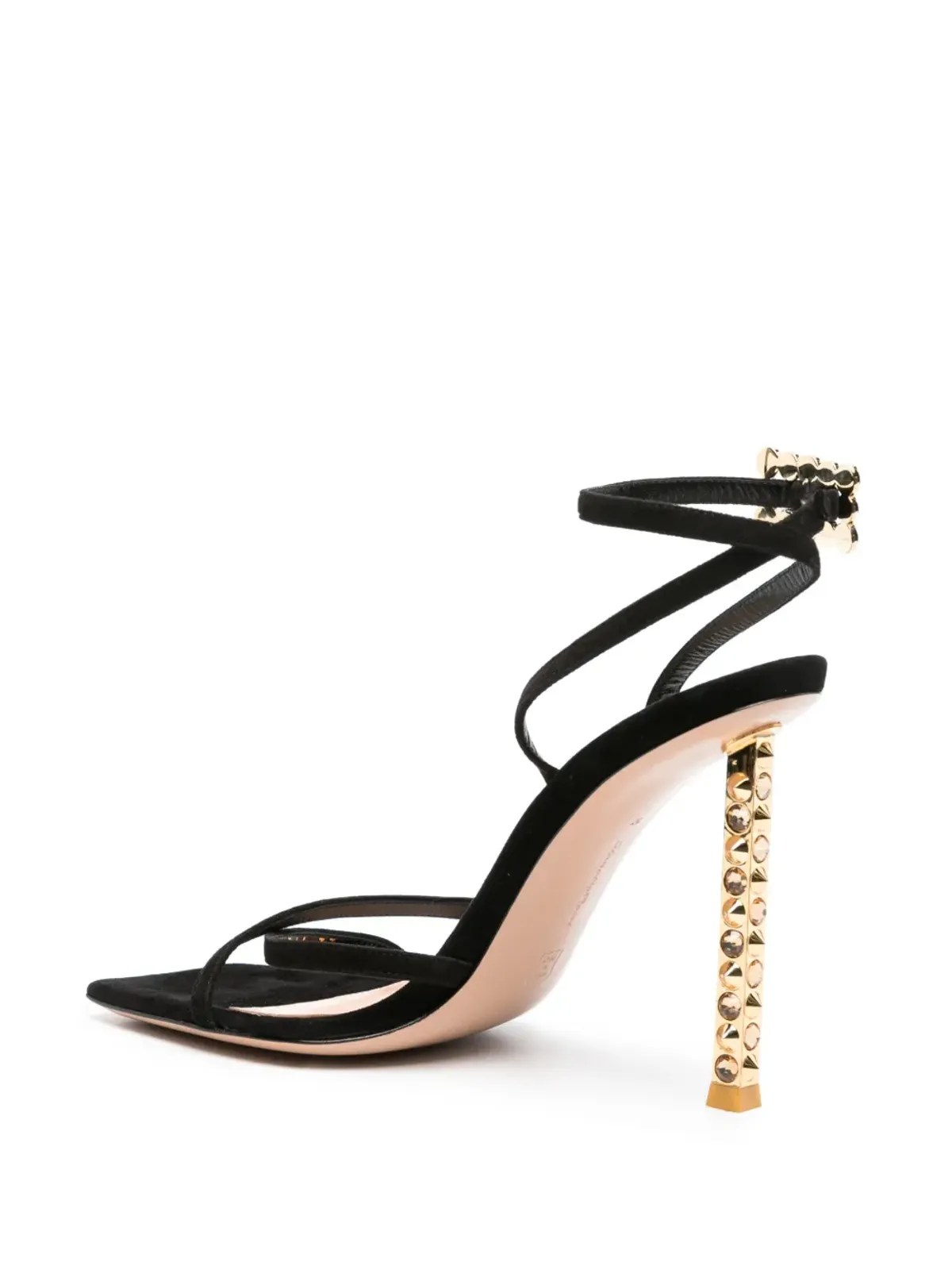 Gianvito Rossi Wonder 105mm スエード サンダル - ブラック - 画像3