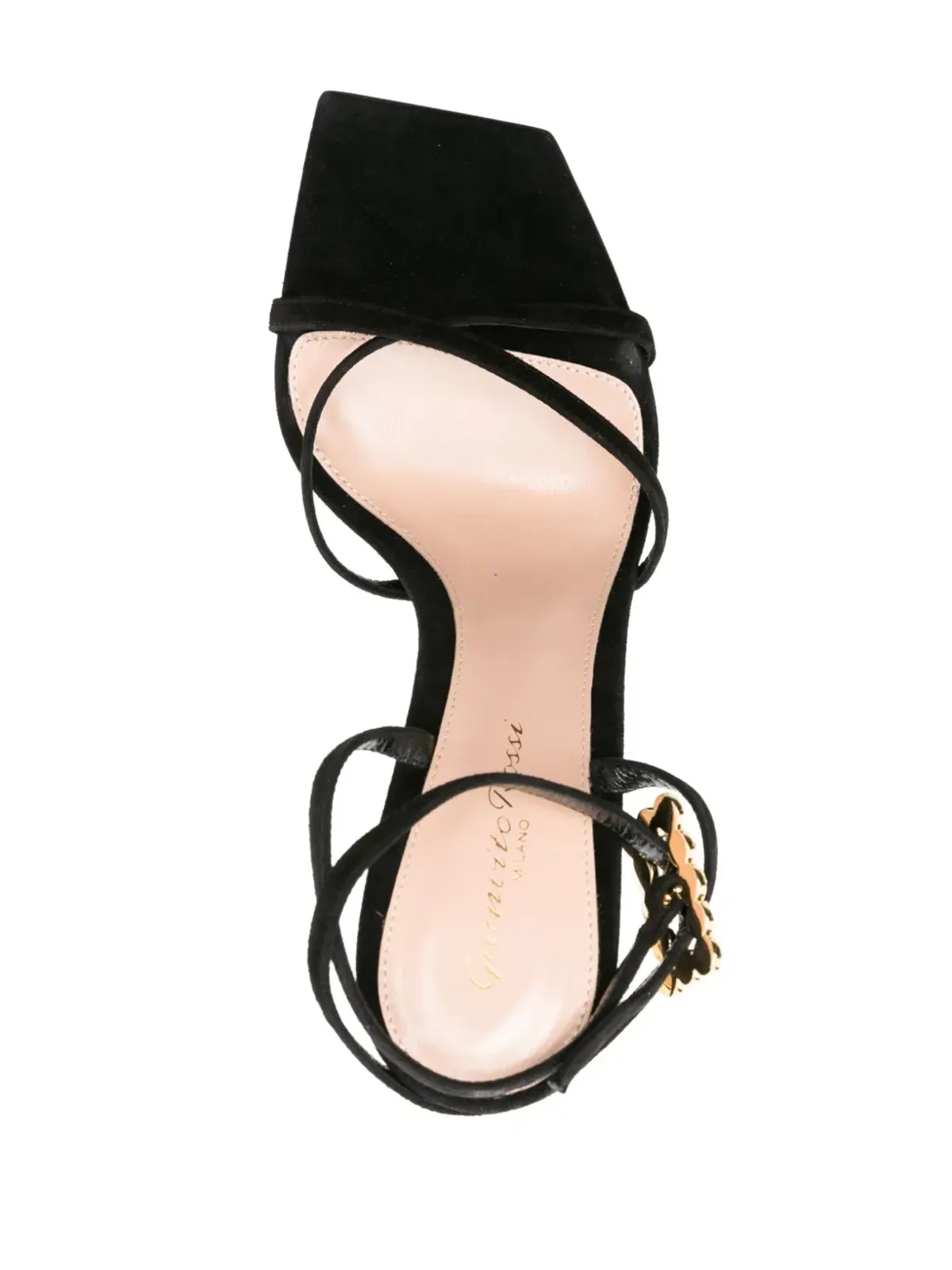 Gianvito Rossi Wonder 105mm スエード サンダル - ブラック - 画像4