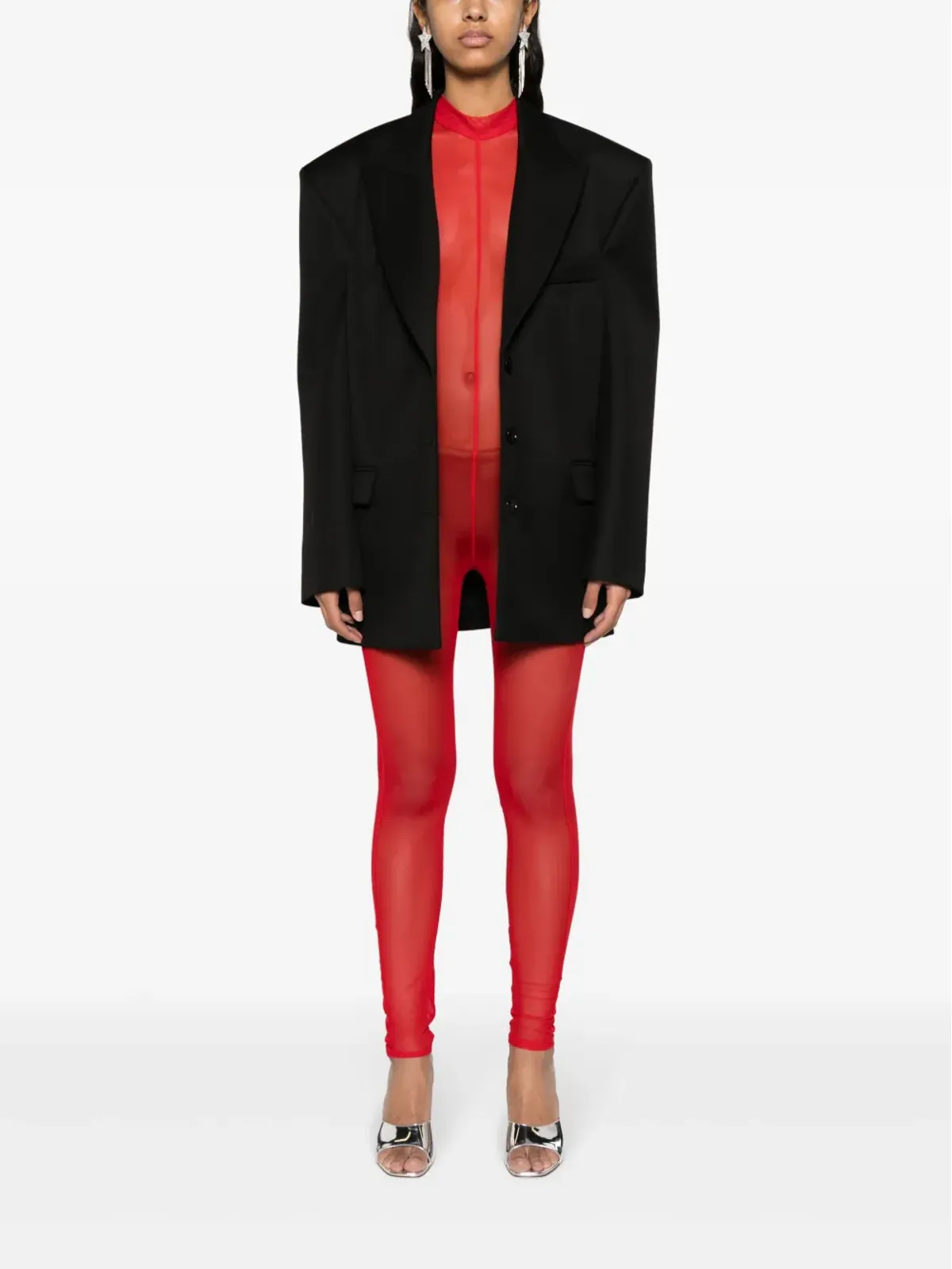 Alchemy x Liam Aram メッシュキャットスーツ - レッド - 画像2