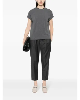 Brunello Cucinelli ビーズ装飾Tシャツ - グレー - サムネイル2
