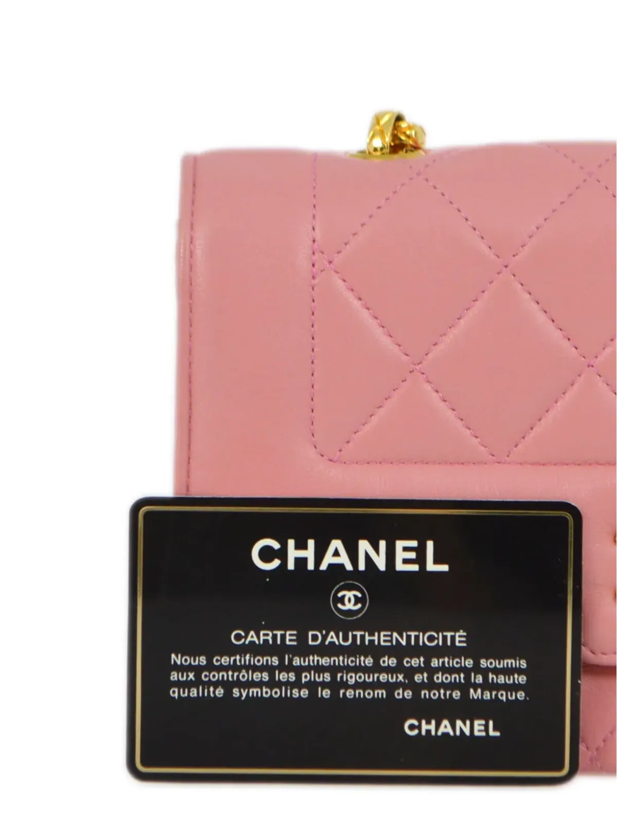 CHANEL ビンテージ 1990年 クラシック・フラップ・ビジュー・チェーンショルダーバッグ - ピンク - 画像5