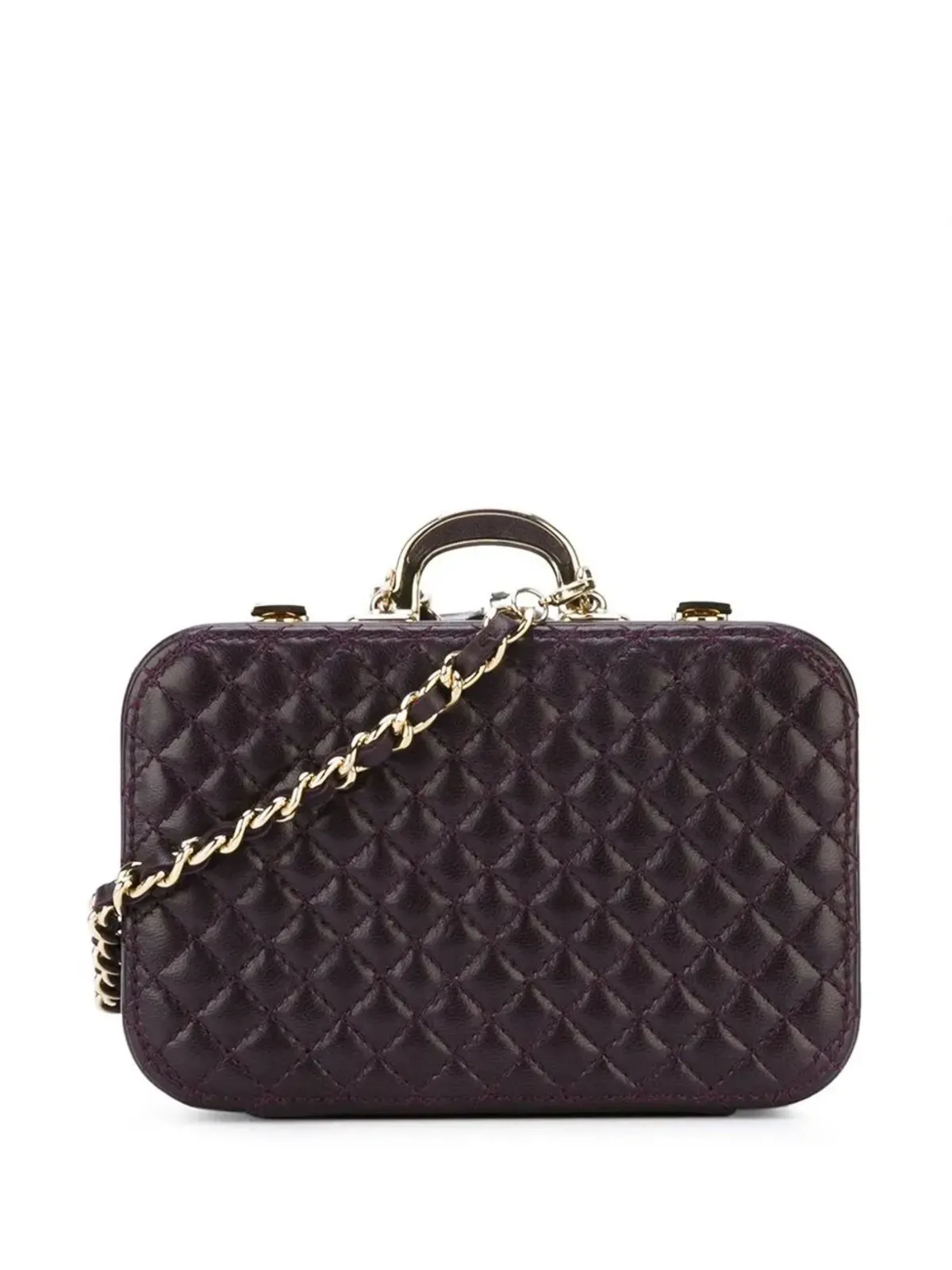 CHANEL ビンテージ Paris-London クラッチバッグ 2008年モデル パープル - 画像4