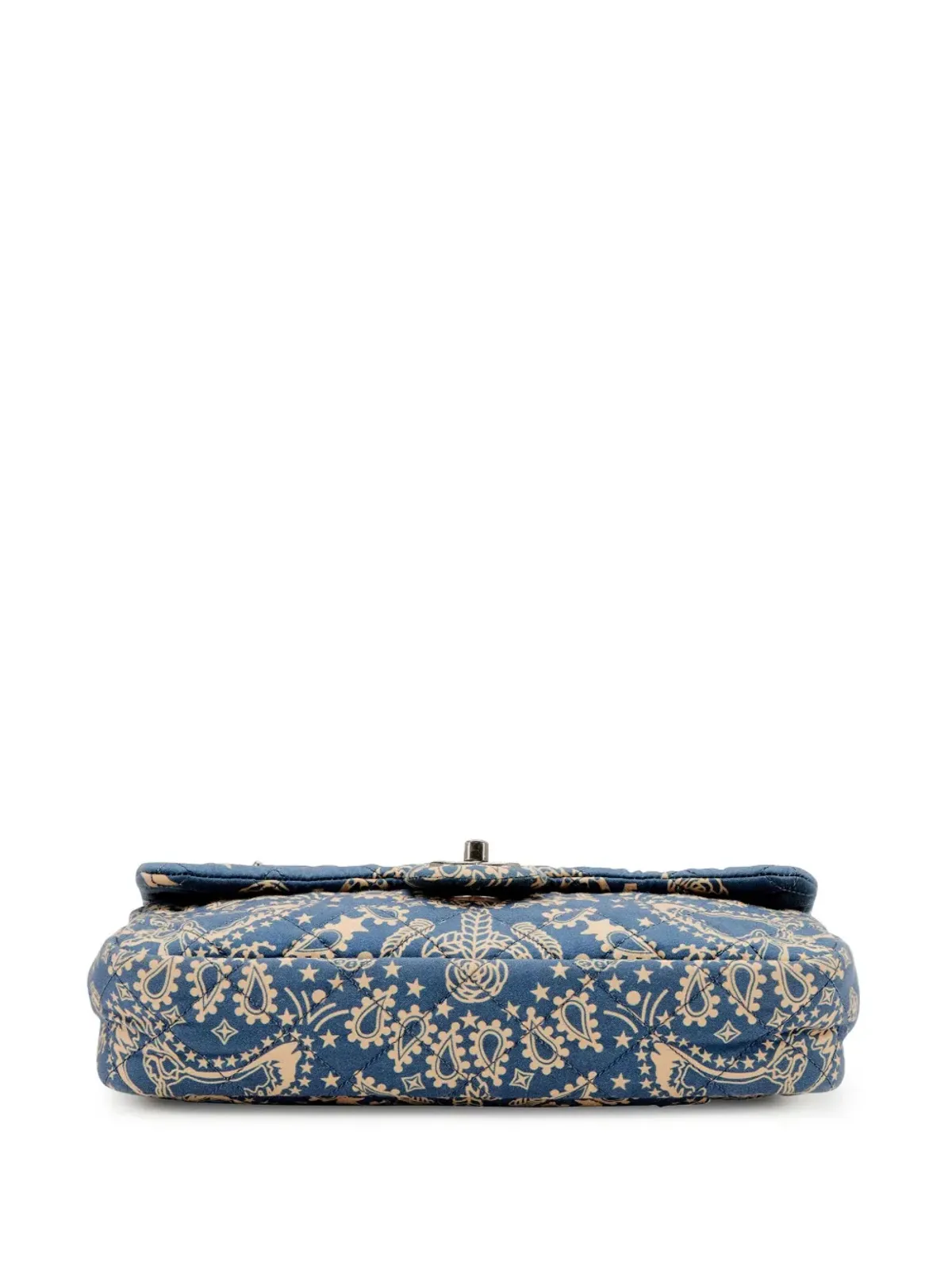 CHANEL ビンテージ 2013-2014 パリ ダラス メティエ ダール ミディアム クラシックフラップ ショルダーバッグ ブルー - 画像4