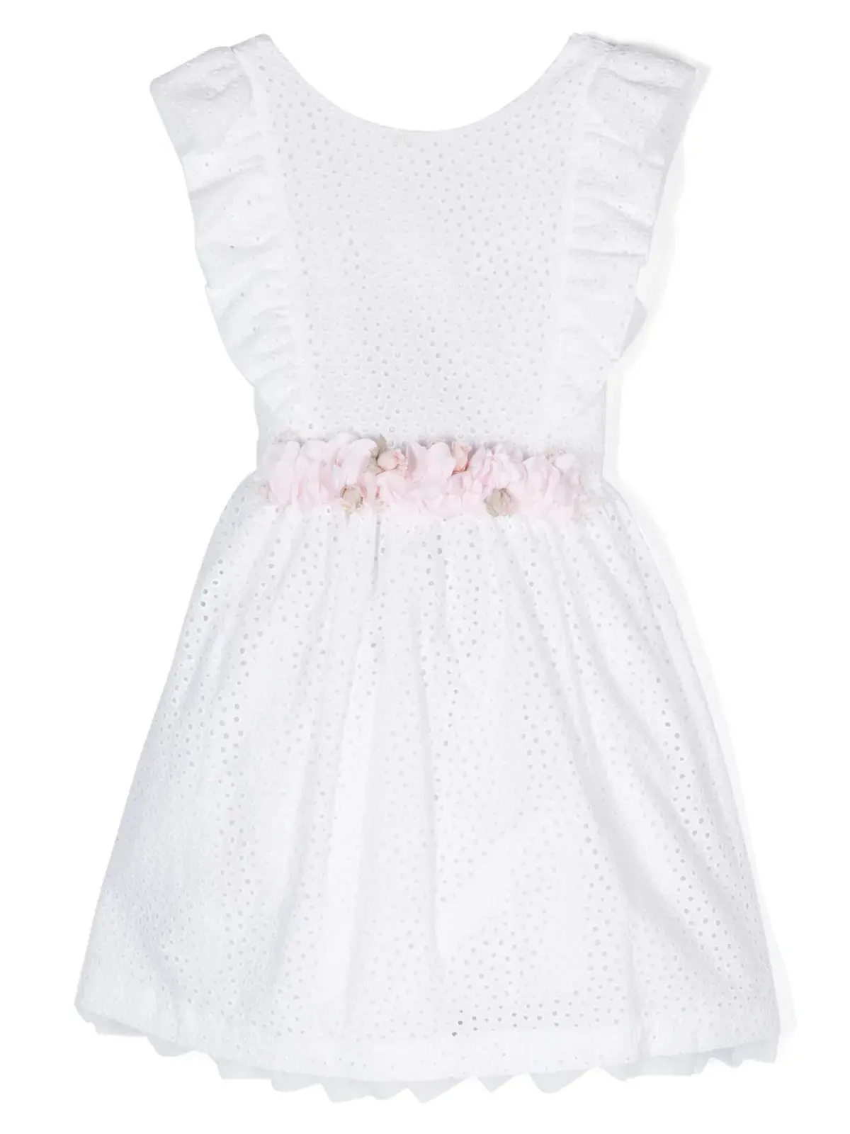 AMAYA ブローチ付き broderie-anglaise ドレス - 画像1