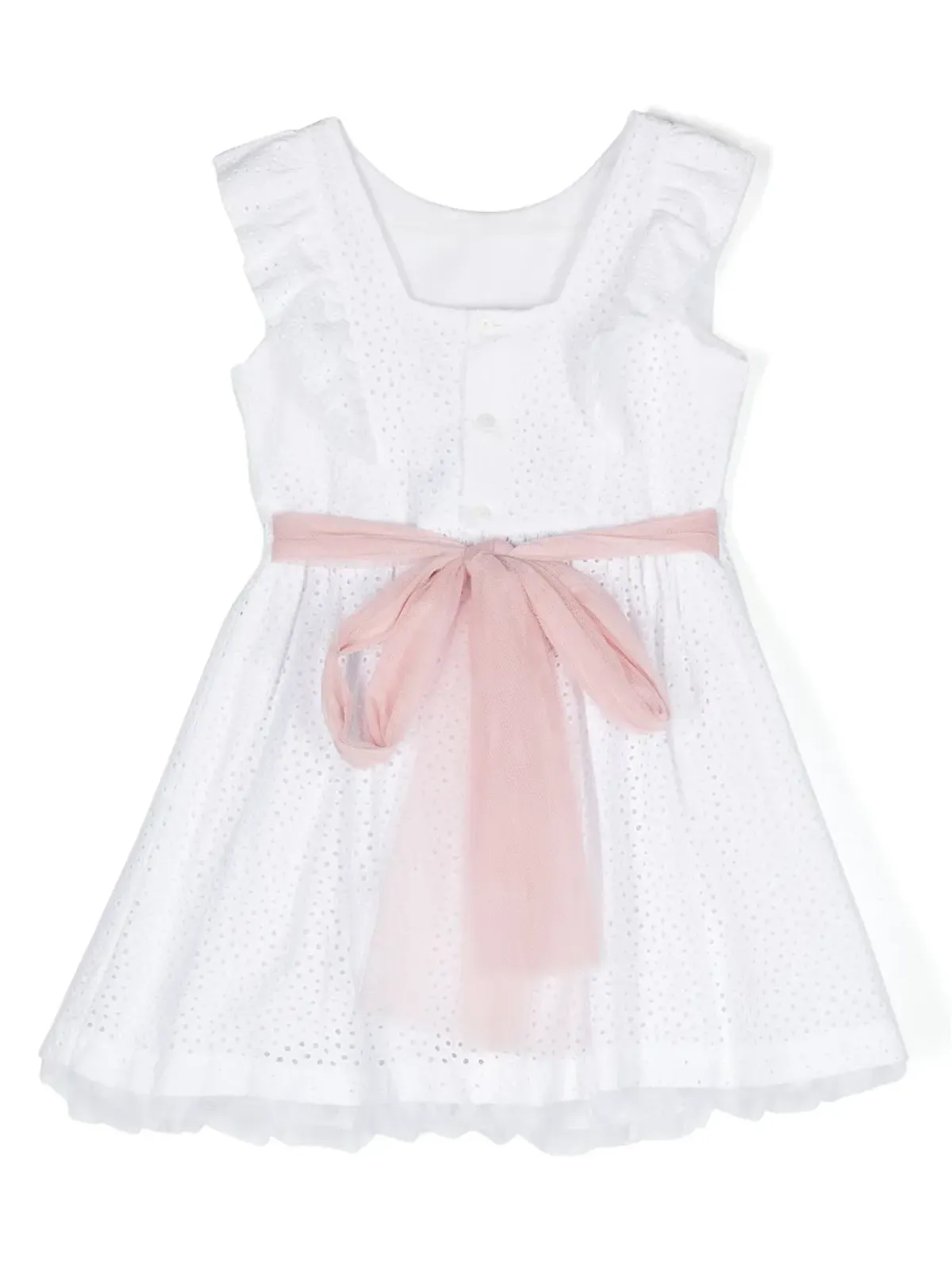 AMAYA ブローチ付き broderie-anglaise ドレス - 画像2