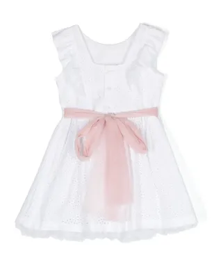 AMAYA ブローチ付き broderie-anglaise ドレス - サムネイル2