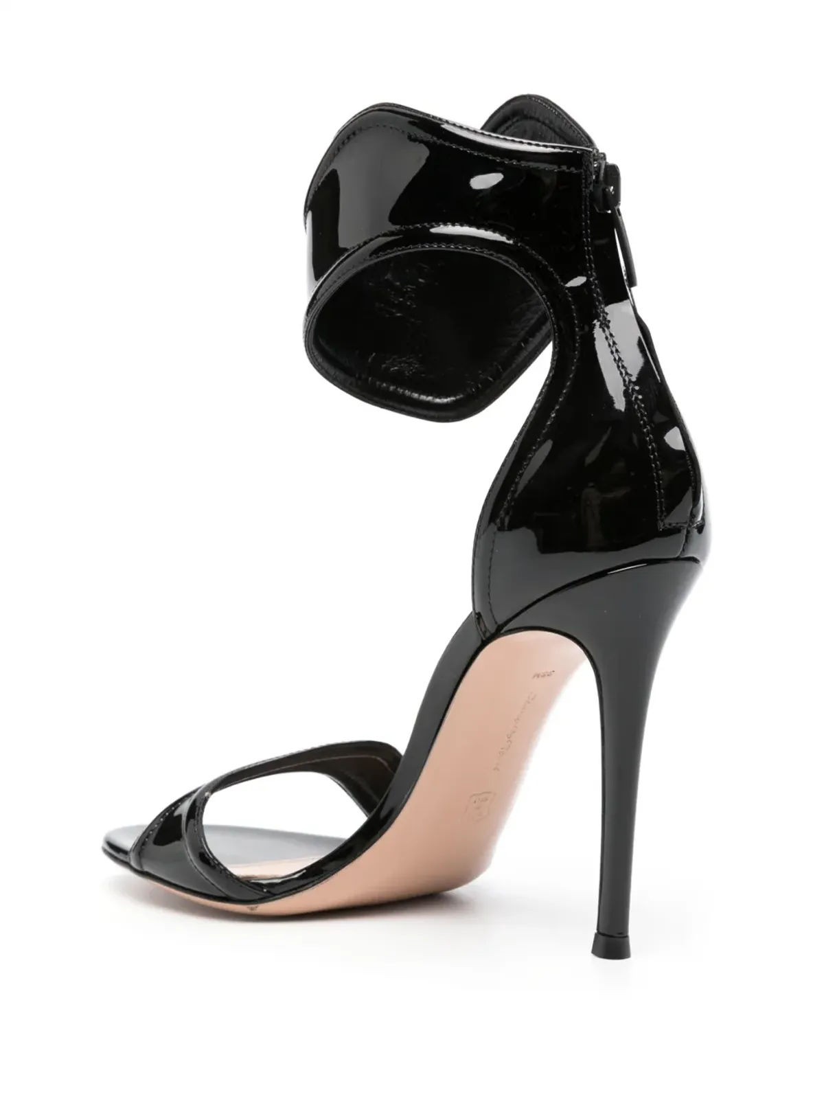 Gianvito Rossi Lucrezia 105mm レザーサンダル - ブラック - 画像3