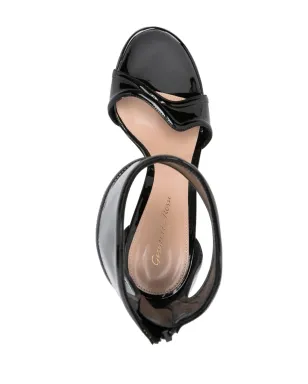 Gianvito Rossi Lucrezia 105mm レザーサンダル - ブラック - サムネイル4