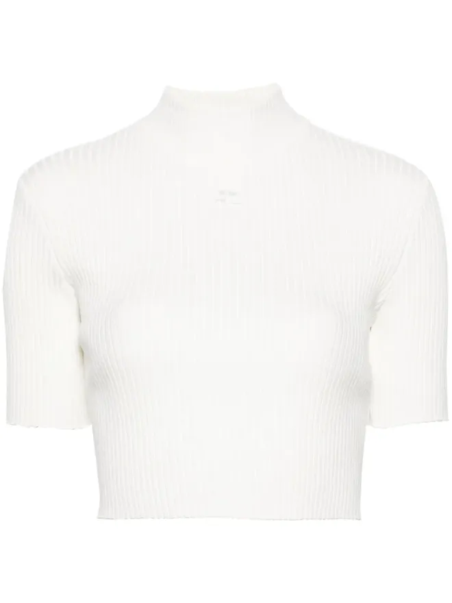 Courrèges Courrèges モックネックリブニットトップの商品画像