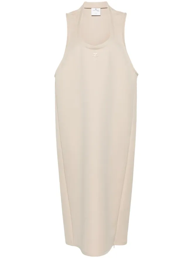 Courrèges Courrèges ロゴパッチ ミディドレス - ニュートラル系の商品画像
