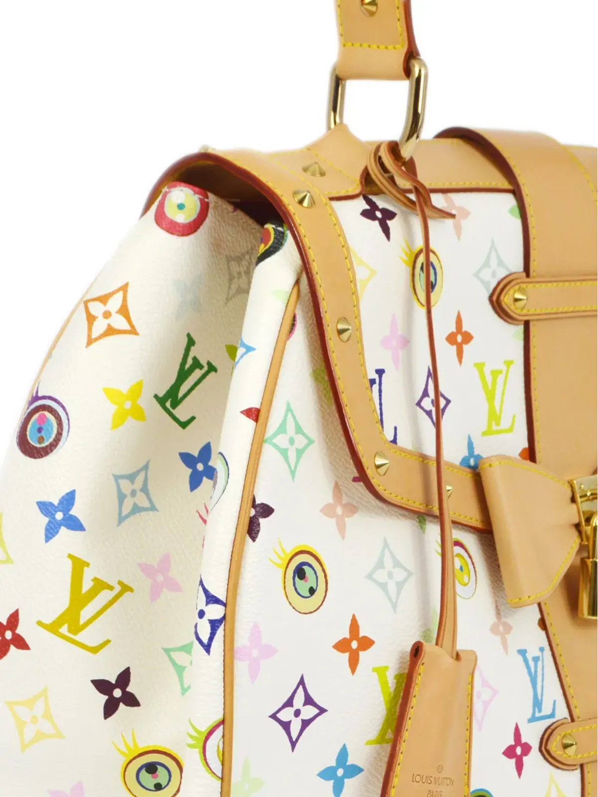 Louis Vuitton ビンテージ x Takashi Murakami 2003年ビンテージ Sac Retro GM ハンドバッグ - ホワイト - 画像3