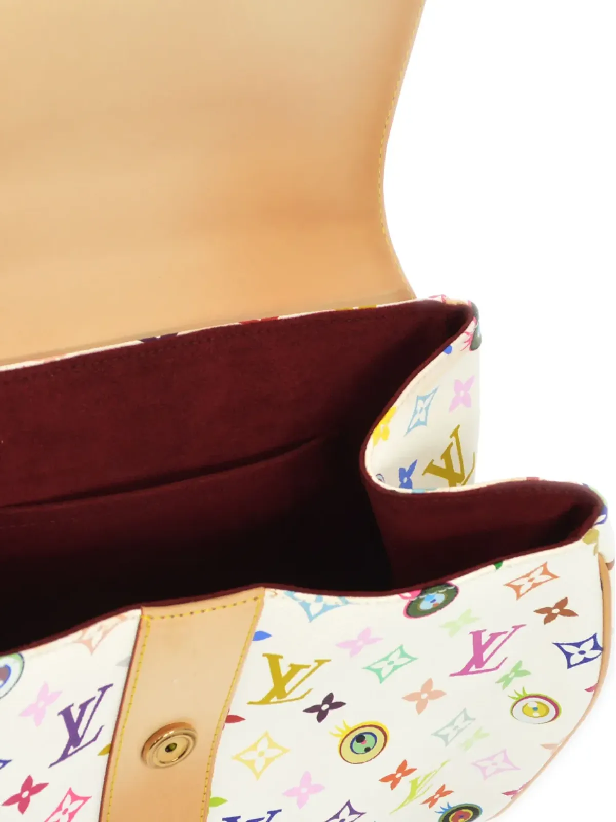 Louis Vuitton ビンテージ x Takashi Murakami 2003年ビンテージ Sac Retro GM ハンドバッグ - ホワイト - 画像4