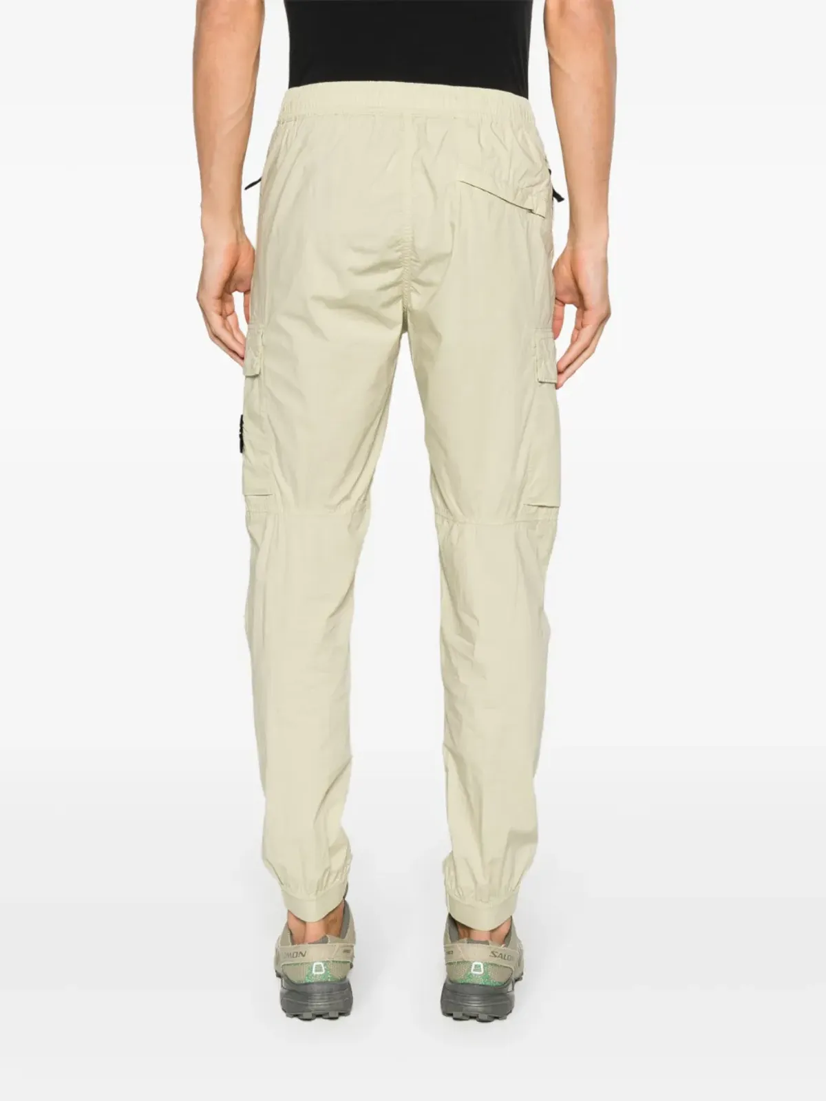 Stone Island Compassバッジ付きミッドライズ テーパードカーゴパンツ - グリーン - 画像4