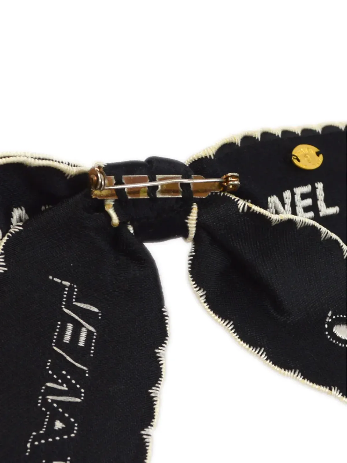 CHANEL ビンテージ 1990-2000年代 ボウリボン ピン - ブラック - 画像3