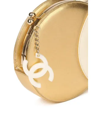 CHANEL ビンテージ 2006 ダブルサークル クラッチバッグ - ゴールド - サムネイル4