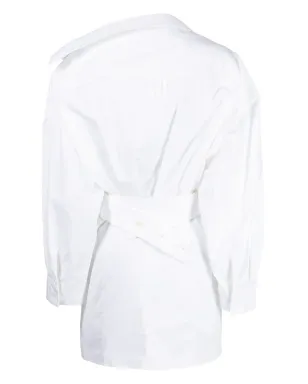 Jacquemus ラ・ミニ ローブ シーム シャツドレス - ホワイト - サムネイル2