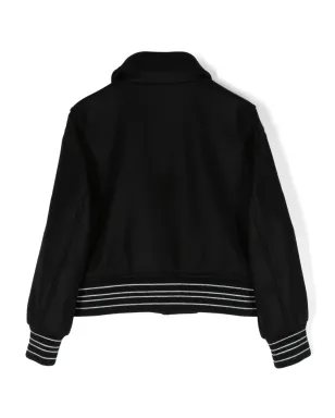 AMIRI KIDS Bones logo-embroidered bomber jacket - Black - サムネイル2