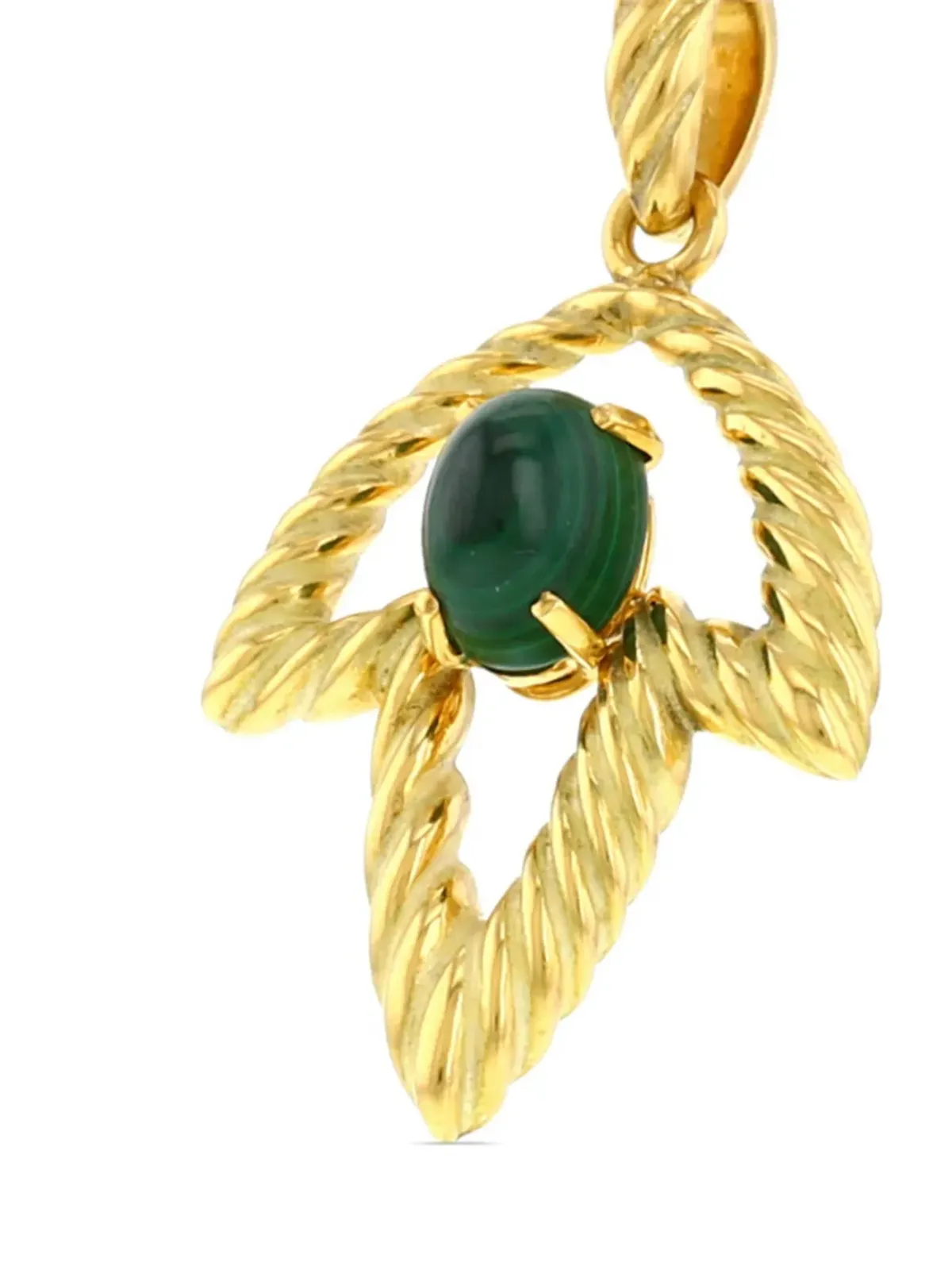 Chaumet 1970年代 18Kイエローゴールド マラカイト ペンダントチャーム - 画像5