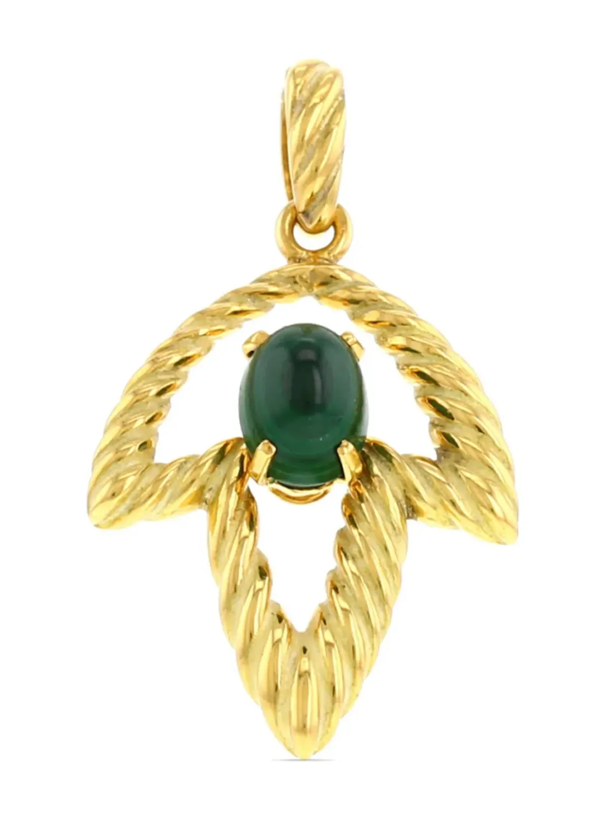 Chaumet 1970年代 18Kイエローゴールド マラカイト ペンダントチャーム - 画像2