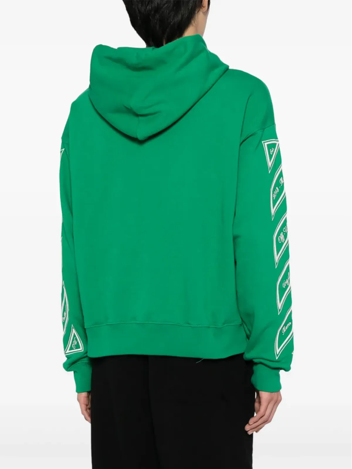 Off-White Diag-stripe ジップアップフーディ - グリーン - 画像4