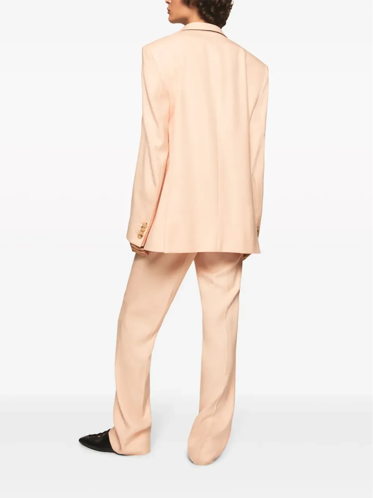 Stella McCartney シングルブレスト・ピークドラペル ブレザー - オレンジ - 画像4