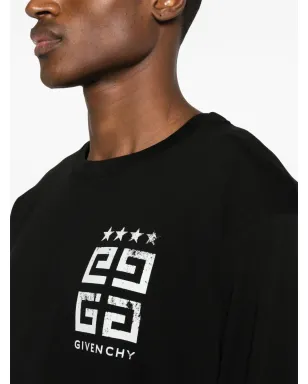 Givenchy 4G Stars コットン Tシャツ - ブラック - サムネイル5