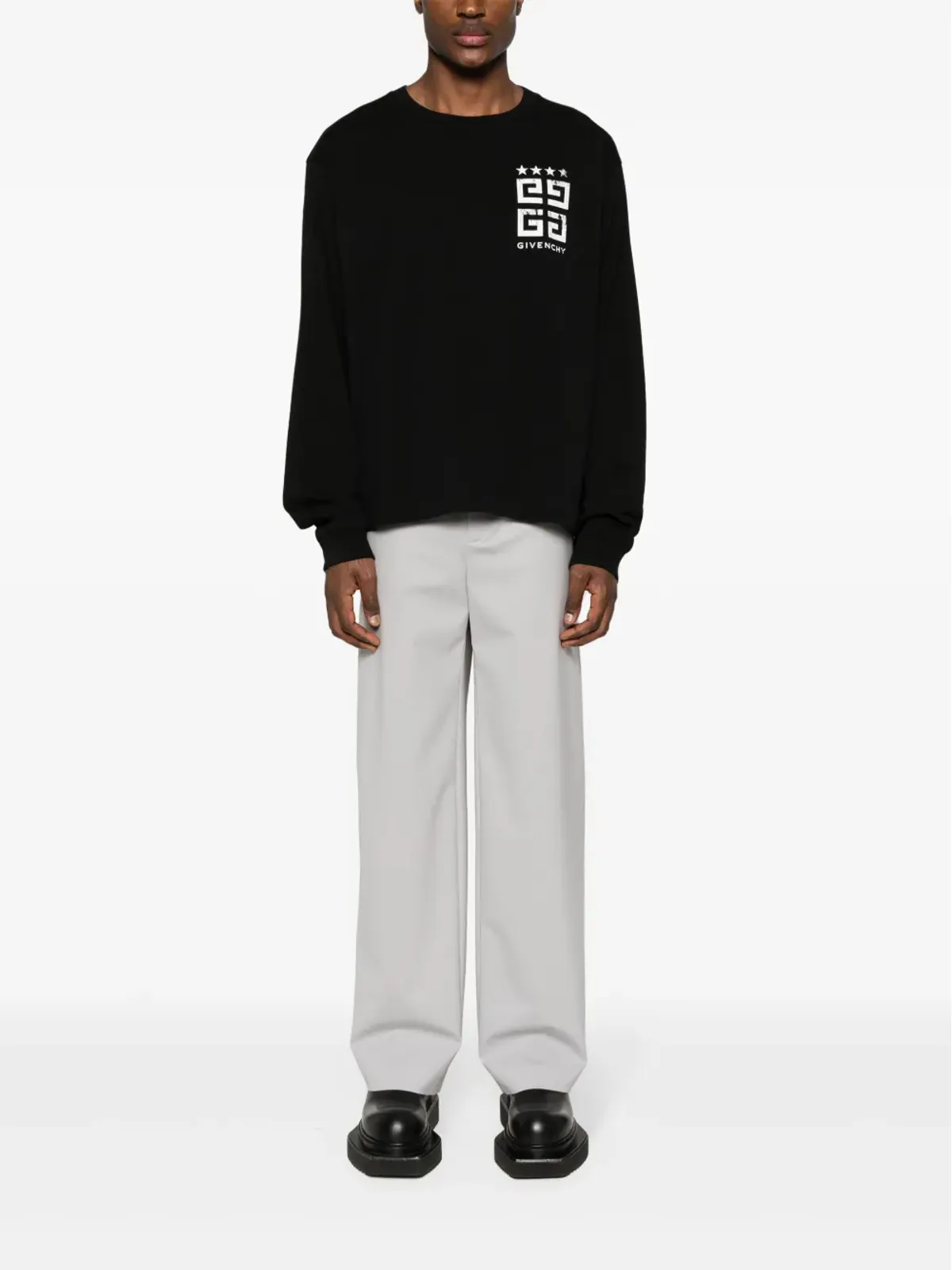 Givenchy 4G Stars コットン Tシャツ - ブラック - 画像2
