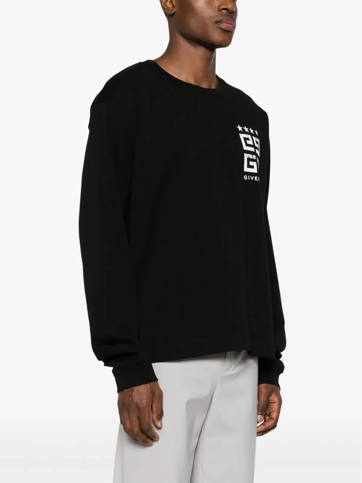 Givenchy 4G Stars コットン Tシャツ - ブラック - 画像3