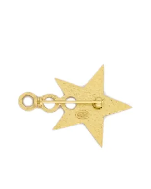 CHANEL ビンテージ 2001 ココ・スター ブローチ - ゴールド - サムネイル2