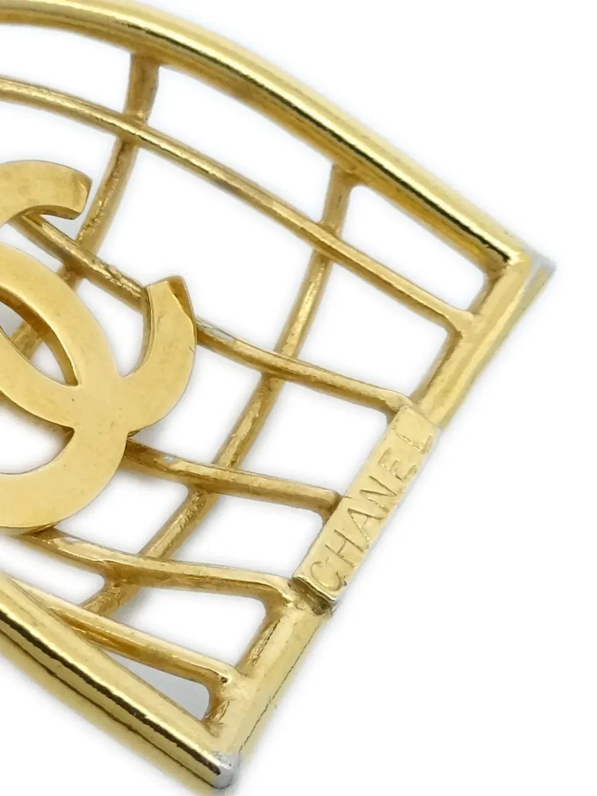 CHANEL ビンテージ 1990年代-2000年代 CC バードケージ クリップオン イヤリング - ゴールド - 画像2