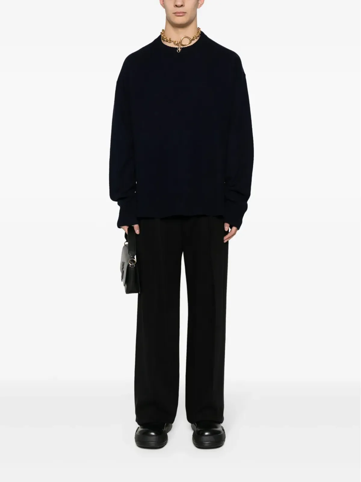 Jil Sander サイドスリット入り ウール ジャンパー - ブルー - 画像2