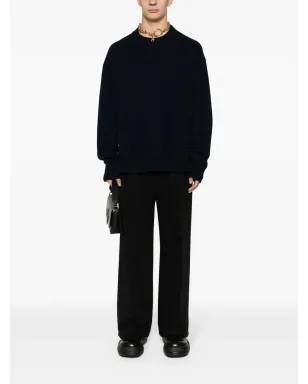 Jil Sander サイドスリット入り ウール ジャンパー - ブルー - サムネイル2