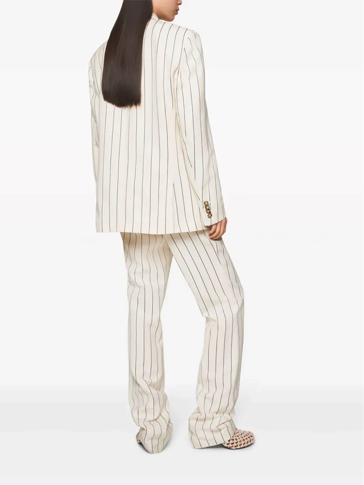 Stella McCartney ピンストライプ柄のシングルブレストブレザー - 画像3