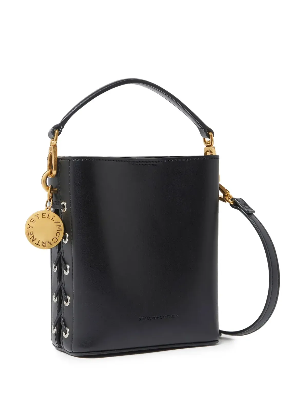 Stella McCartney Frayme 合成皮革 バケットバッグ - ブラック - 画像3