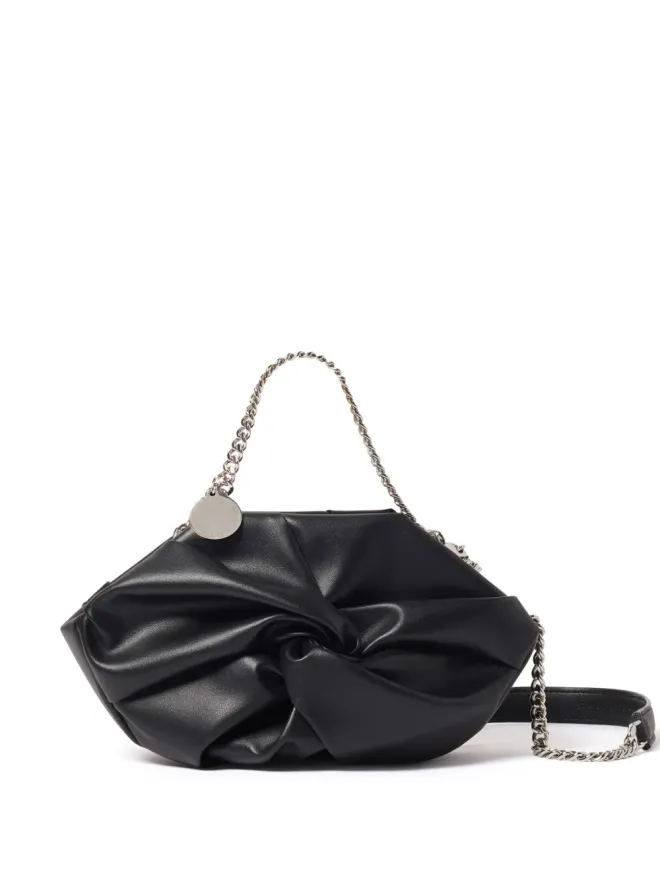 Stella McCartney Stella McCartney ツイストディテール フェイクレザー バッグ - ブラックの商品画像