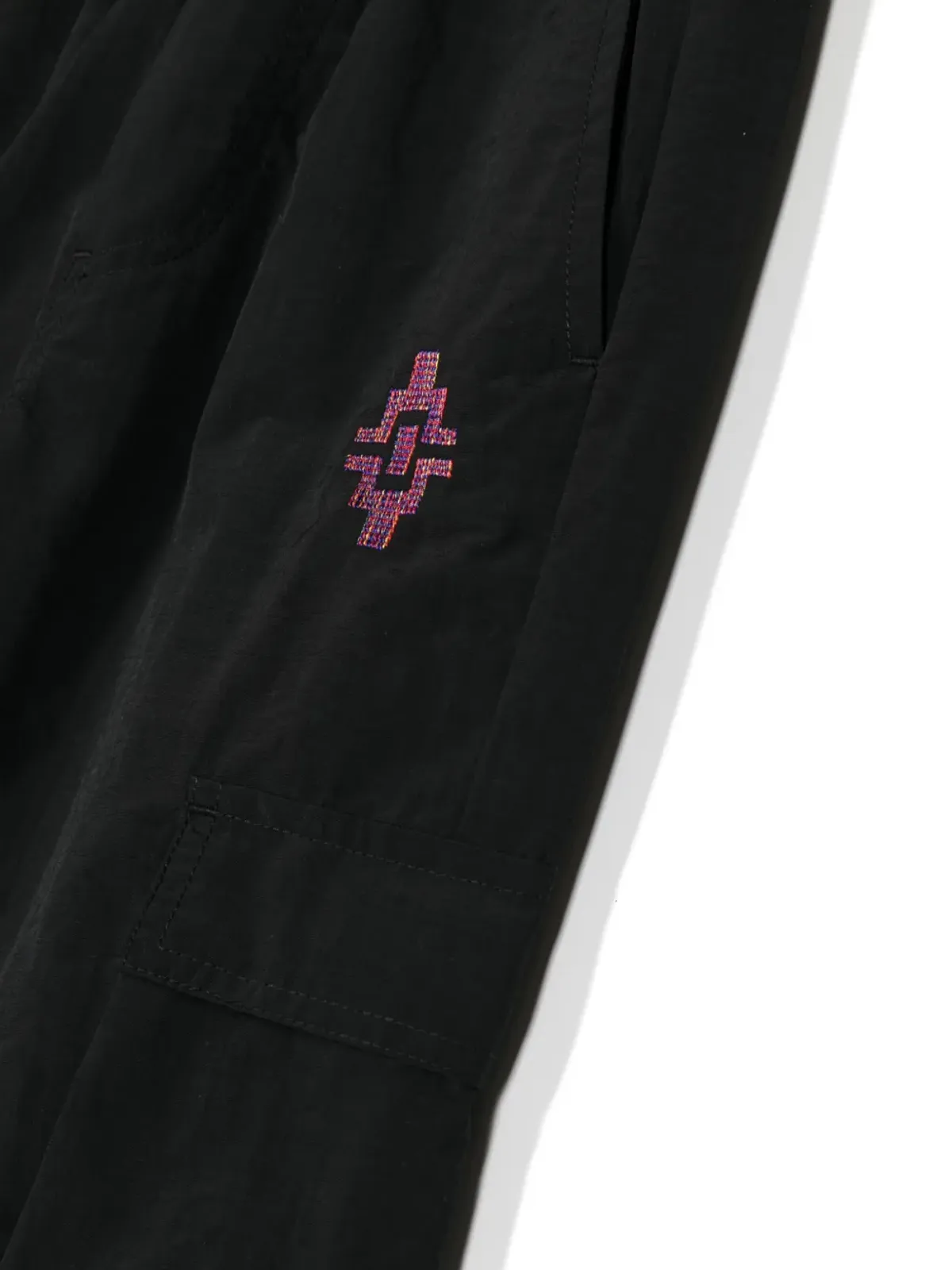 COUNTY OF MILAN KIDS ロゴ刺繍カーゴトラックパンツ - 画像3